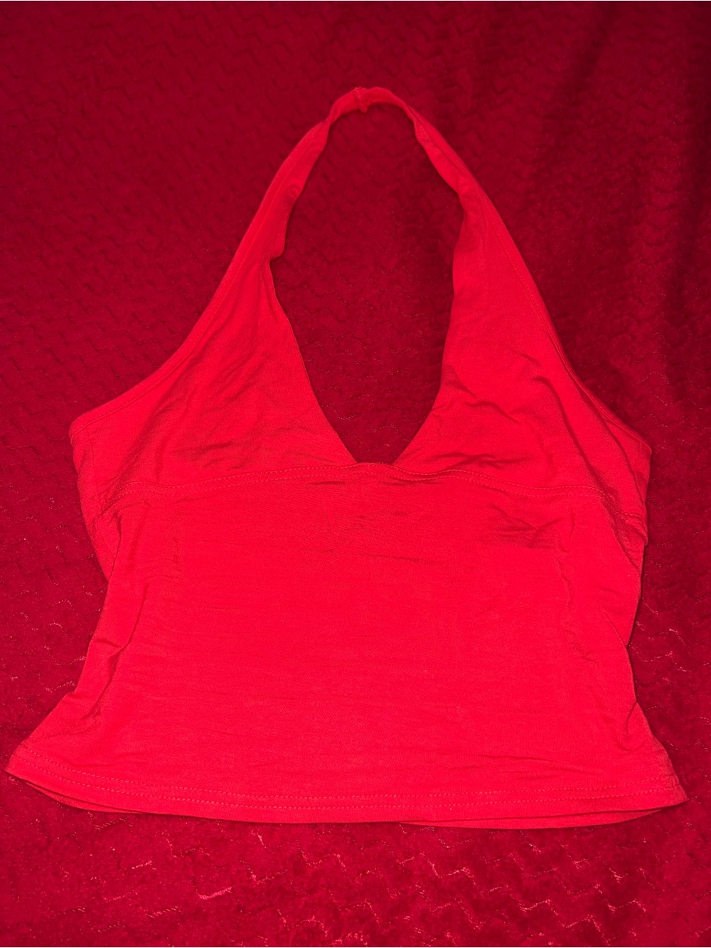 SHEIN Red V-Neck Tank Top